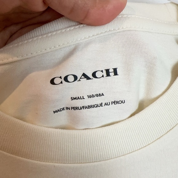 NWT Coach Signature Square T Shirt With Sticker Patches size S - Picture 7 of 9
